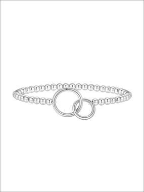 14K Gold Plated Silver Stretch Bracelets for Women Handmade Beaded Stackable